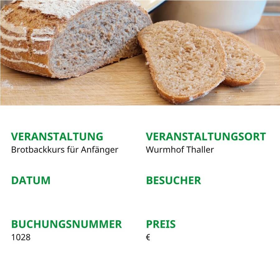 Brotbackkurs für Anfänger