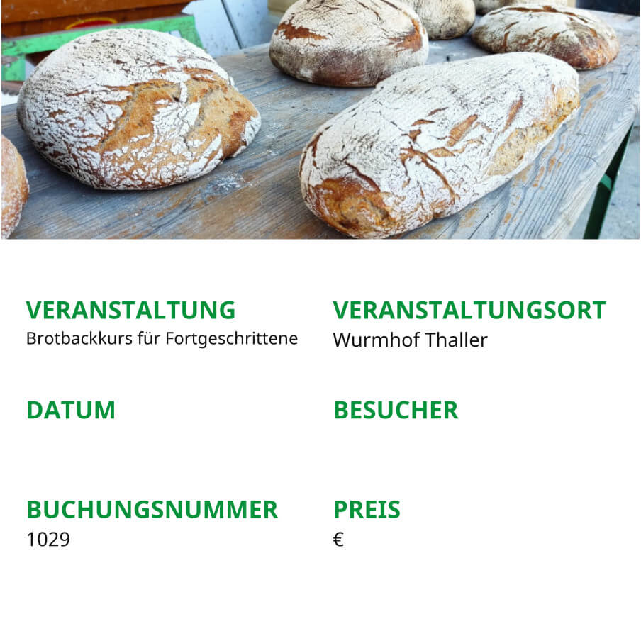 Brotbackkurs mit dem Holzbackofen für Fortgeschrittene